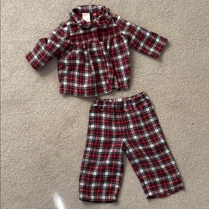 Janie and Jack Plaid Pajama Set